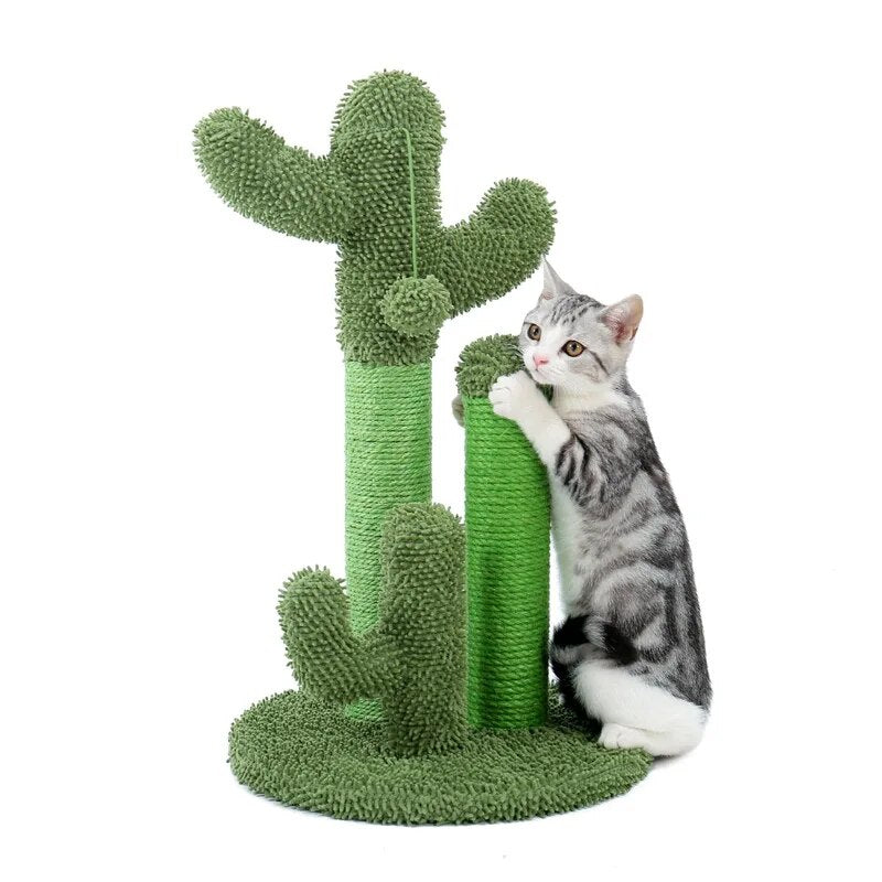 Griffoir grand cactus vert/désert pour chat