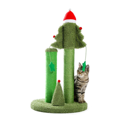 Griffoir sapin de Noël pour chat
