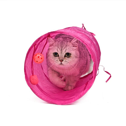 Tunnel à Balles Rose/Bleu pour chat