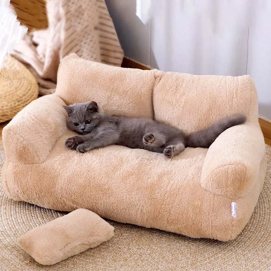 Canapé en peluche pour chat