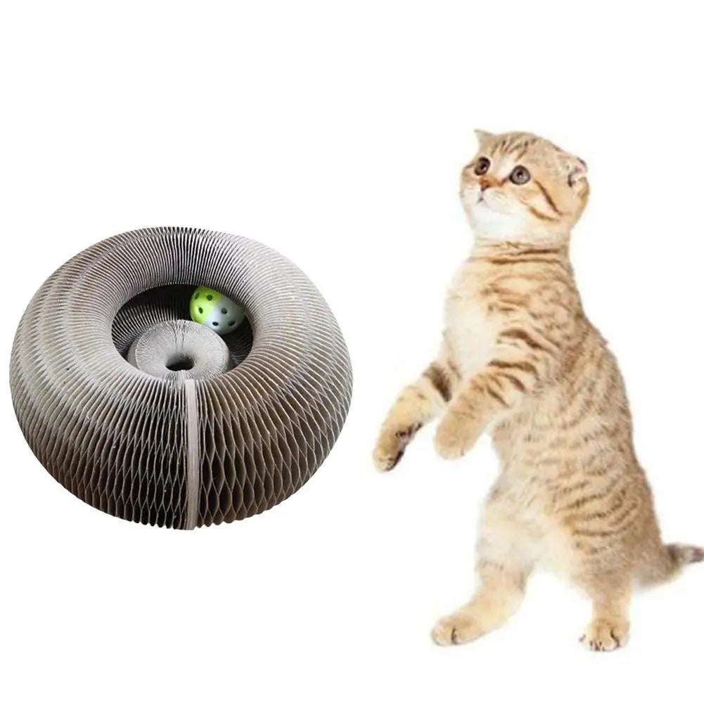Griffoir à taille modulable avec balle pour chat