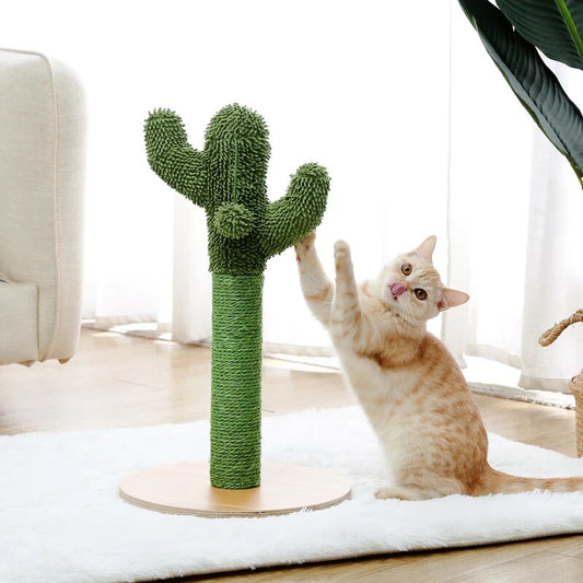 Cactus scratching post with ball for cat 