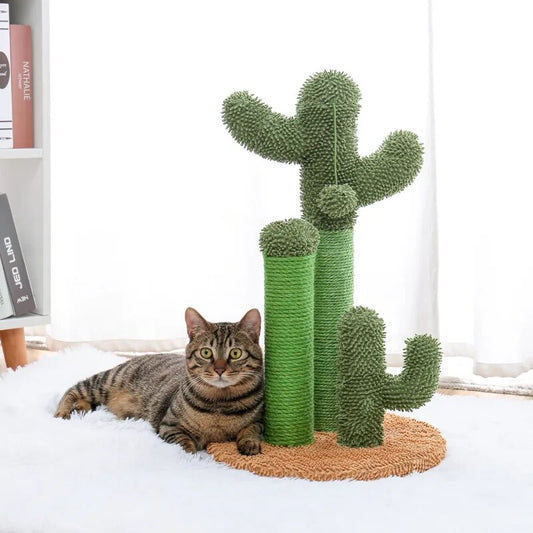 Large green/desert cactus scratching post for cats