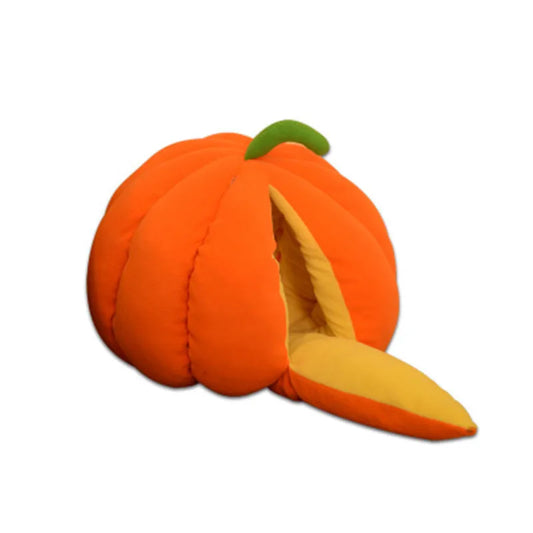 Plush pumpkin kennel for cats