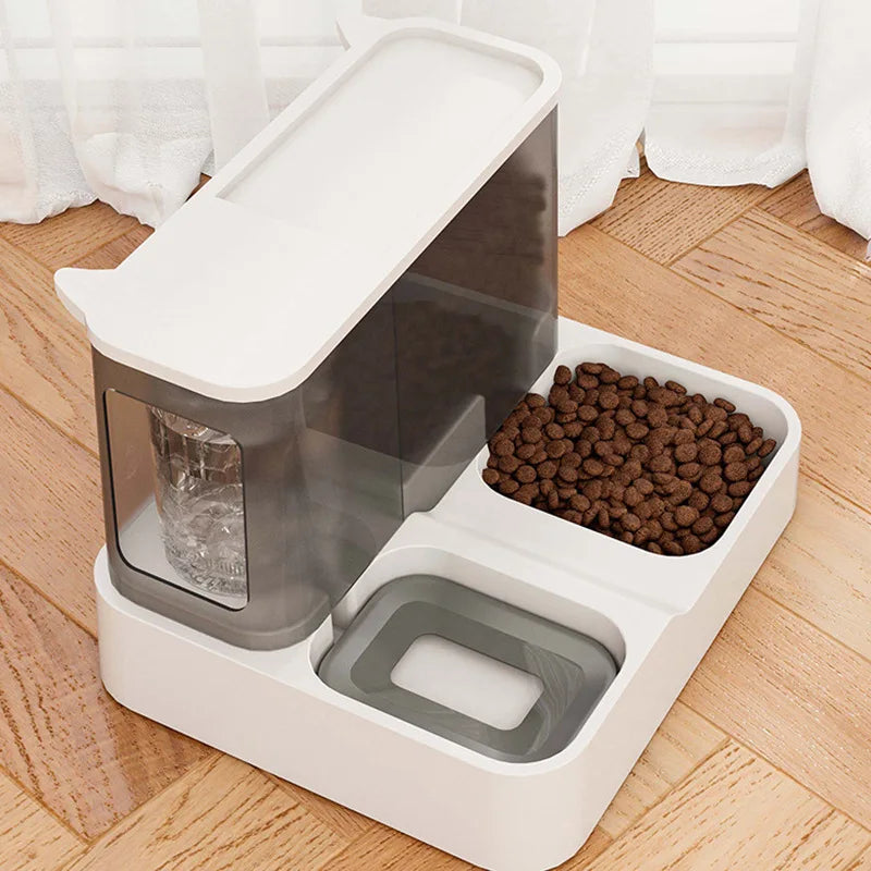 2 in 1 automatic food dispenser and water fountain