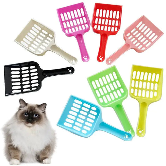 Colorful cat litter scoops