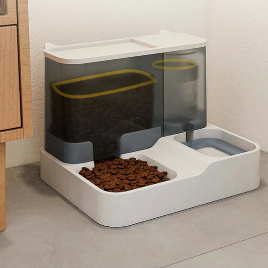 2 in 1 automatic food dispenser and water fountain
