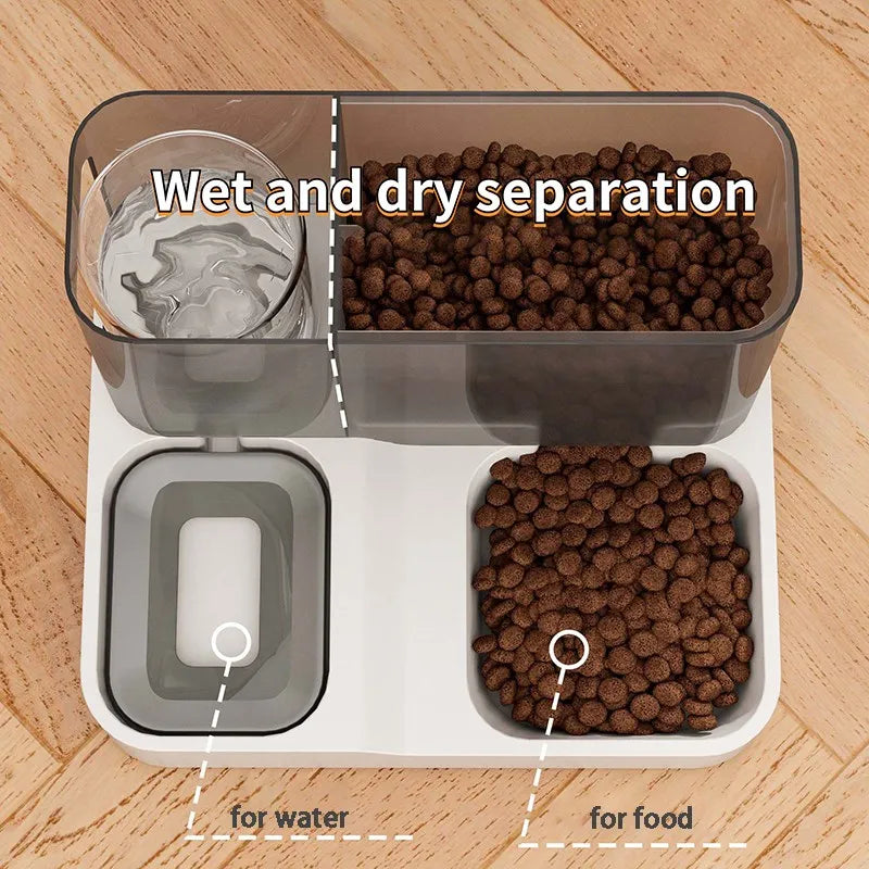 2 in 1 automatic food dispenser and water fountain