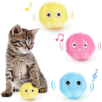 Plush Cat Play Balls