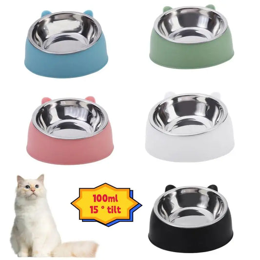 Cat ears bowl 5 colors in stainless steel 100 mL